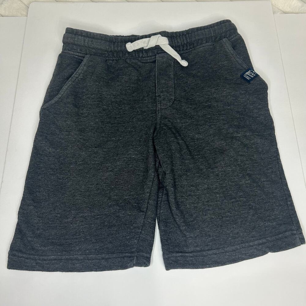 Lucky Brand Boys Large 14/16 Grey Cotton Drawstring Terry Comfort Sweat shorts